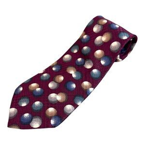 St. Andrews Golf Collection 100% Silk Tie By Rooster Polka Dot 3D Abstract Dad